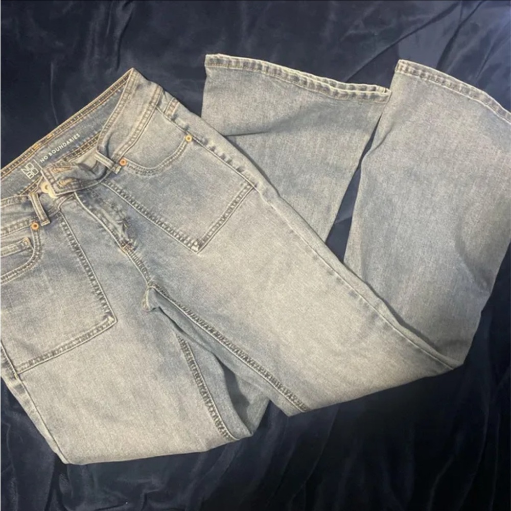No Boundaries Blue Flare Wide Leg Jeans